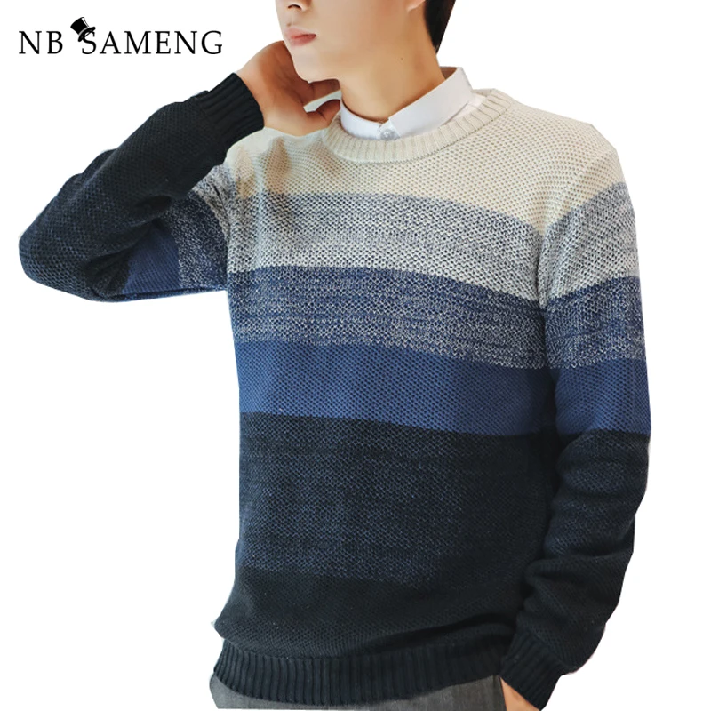 2018 Men Casual Fashion Pullover Sweater Mens Knitted