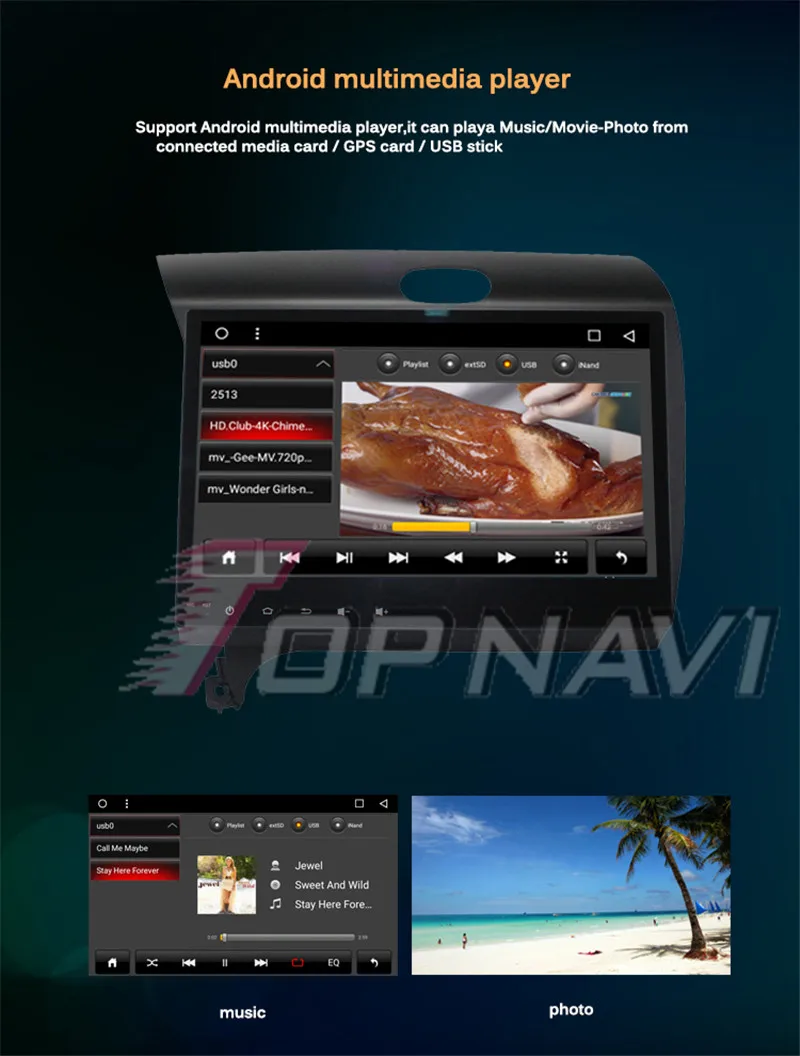 1din android car radio For KIA K3 2015