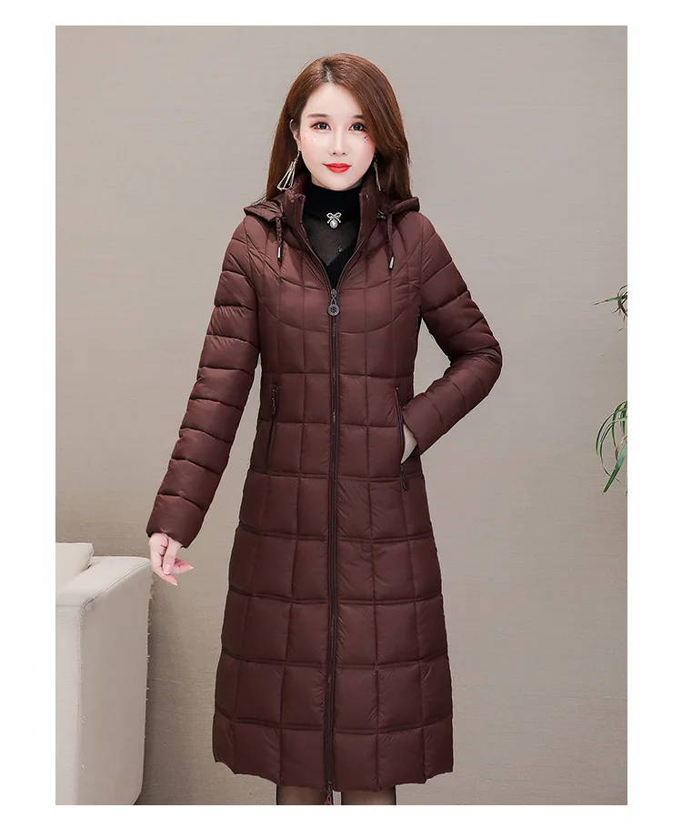 New Winter Jackets Women Plus Size 4XL Casual Hooded Warm Cotton Padded Coat Female Long Down Jacket Women Parkas Outerwear