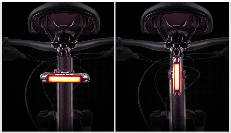 Cheap Bike Light Set COB Led Bicycle Lights USB Charging Back Rear Light Cycling Rear Taillight linterna bici Warning Lamp 0