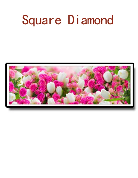 Home Decor алмаз роспись горный хрусталь крест вышитые розы 3D Diy алмаз вышитые цветок Алмазная мозаика Настенный декор. L143 - Цвет: Square Diamond