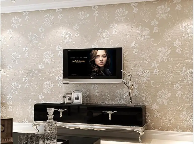 Modern Fashion Non Woven Fl Flower Wallpaper Embossed Texture Modern Fashion Non Woven Fl Flower Wallpaper Embossed Texture For Living Room And Bedroom Tv Background Wall Decor W093 In Wallpapers From Home