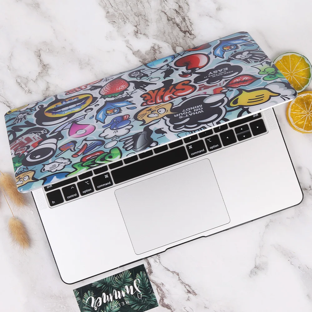 Жесткий чехол Redlai с принтом граффити на стену для Macbook Pro 13 15 2019 A2159 сенсорная