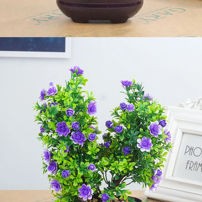 Flone Artificial Plants Home Decoration Nordic Green Plant Flower Bonsai Fake Plants Potted Wedding Garden Decoration Accessori  (10)