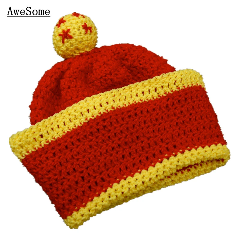 Nouveaute Son Gohan Chapeau Main Tricot Crochet Bebe Garcon Fille Personnage De Dessin Anime Bonnet Rouge Enfant Chapeau D Hiver Toddler Photo Prop Aliexpress