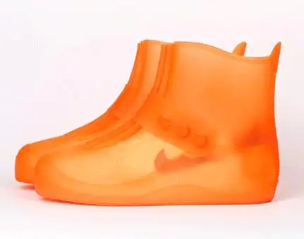 Новые резиновые сапоги высокого качества водонепроницаемые резиновые сапоги из ПВХ Нескользящая водонепроницаемая обувь для дождливой погоды для мужчин и женщин и детей - Цвет: orange