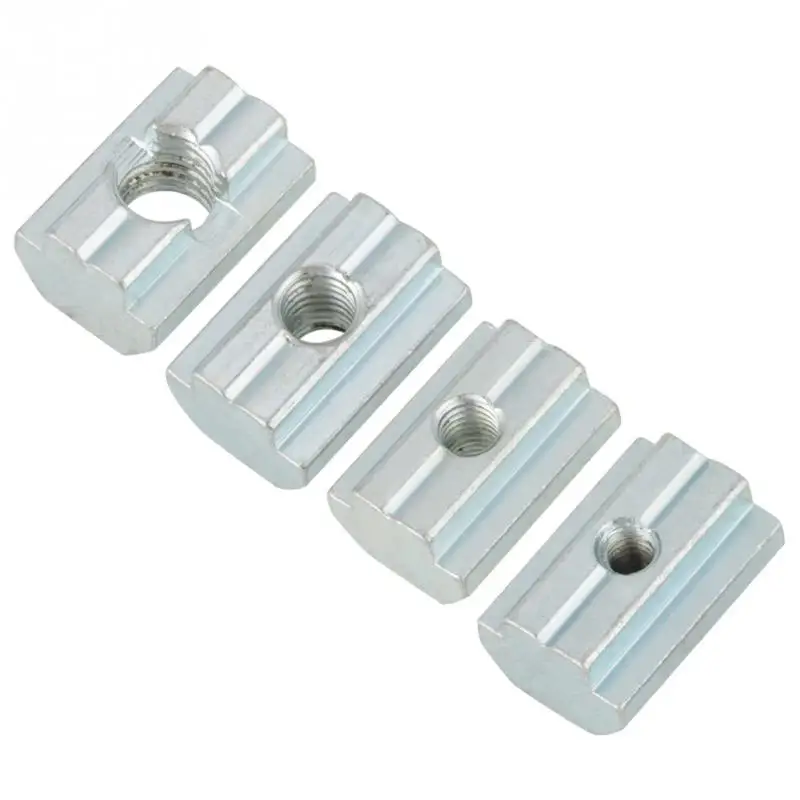 20pcs/set M4 M5 M6 M8 T slot Nuts Zinc Plated Carbon Steel Sliding T