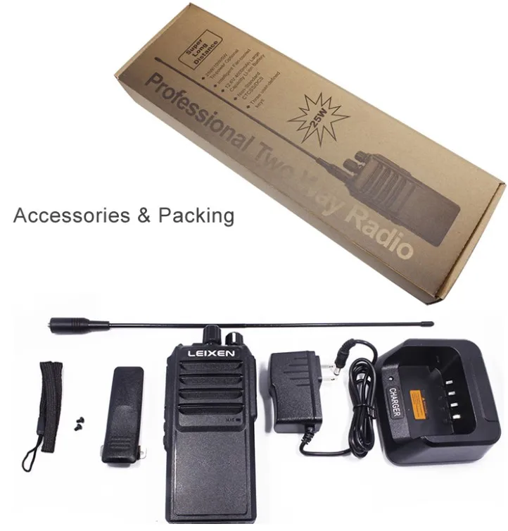 2PCS Long Range 25W High Power LEIXEN VV 25 WalkieTalkie 10 30km Two Way Radio Handheld 5