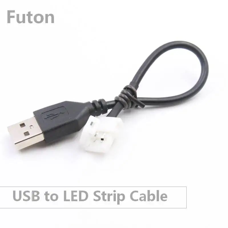 

2Pin 10mm Width USB LED Converter USB Cable Solderless LED Strip Connector For Connecting SMD 5050/2835/3528 And DIY