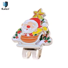 Caiton Гольф мяч маркер шляпа клип Рождество Гольф подарок Санта Клаус и елки