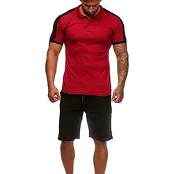 Litthing 2019 комплект из двух предметов Мужская Повседневная футболка с коротким рукавом мужские спортивные костюмы летняя спортивная одежда