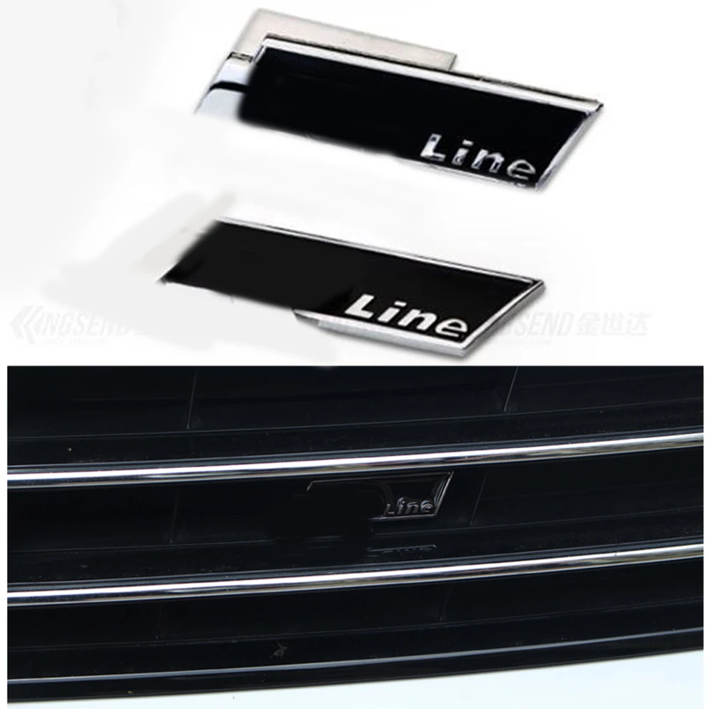 Metal Black R Line Front Grill Emblem Badge Sticker Fit For Volkswagen
