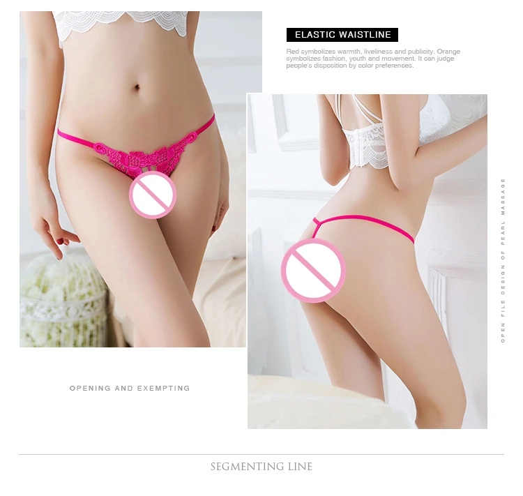 Women Crotchless Panties Low Waist Embroidery Thong With Beads Female Sexy Erotic Panties G Strings Women Briefs Open Crotch 29 (10)
