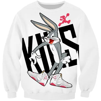

PLstar Cosmos Drop Shipping Funny AJ Bugs Bunny 3d Printed Hoodie For Women Men Rabit Hoodies/Sweatshirt Dropshipping