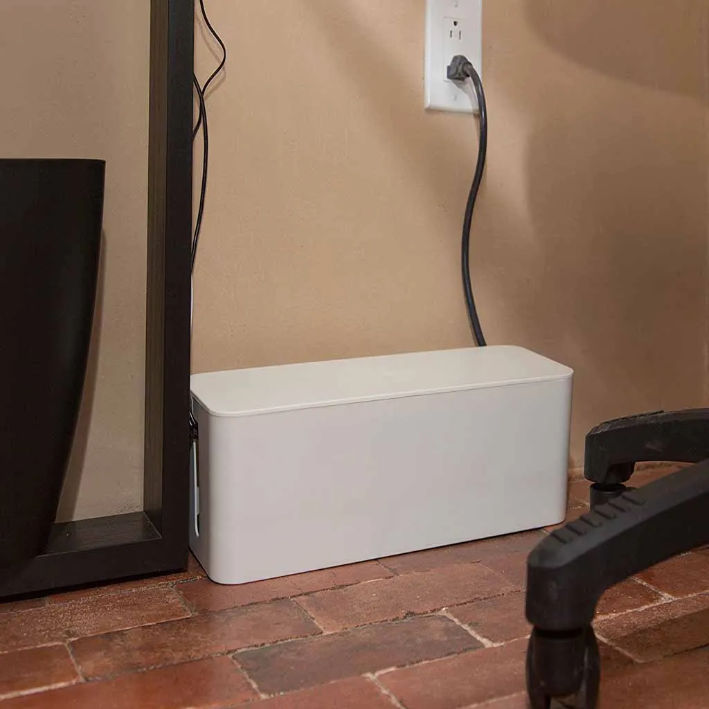 Comprar 2019 caja de gestión de cables 15,7x6,1x5,3 pulgadas caja de gestión de cables organizador Super grande caja de cables para tiras de alimentación