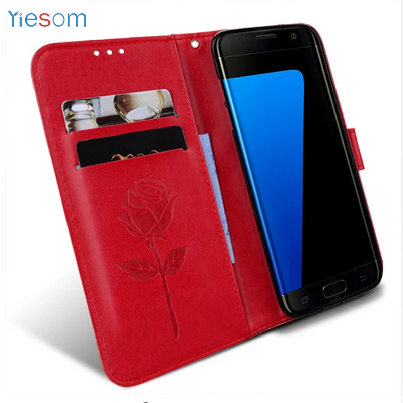 YIESOM S7 Edge Flip Wallet Leather Case for Samsung Galaxy S7 G9300