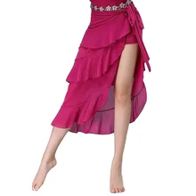 Новая Одежда для танцев танец живота Костюмы костюм аксессуары Половина Круглая обертка Ремни хип шарф танец живота над юбка Размеры