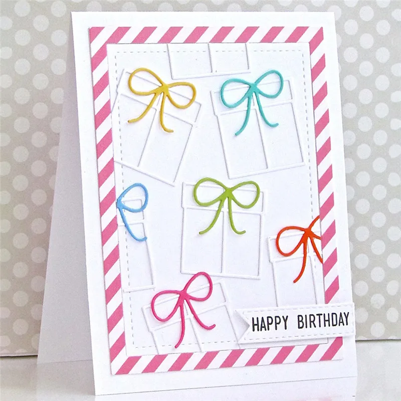 

GJCrafts Gift Box Metal Cutting Dies Scrapbooking for Card Making DIY Embossing Die Cut 2019 New Craft Dies Gifts and Bows Set