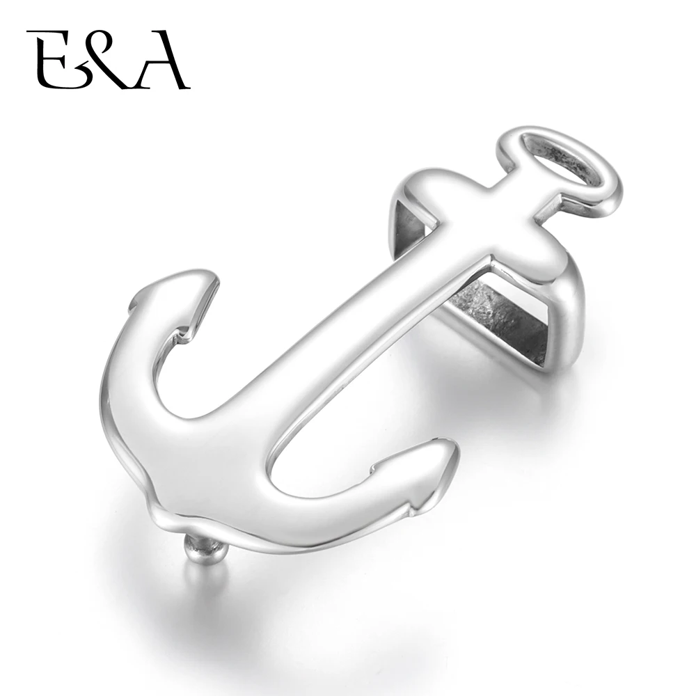 

Stainless Steel Anchor Clasp with Rivet Pacifier for Bracelet Making Mirror Polish Hole 12*6mm DIY Charm Jewelry Making Findings