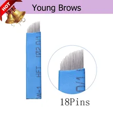

500pcs 18 Pins 0.22mm wholesale many size Manual Eyebrow Tattoo Microblading Needle Permanent Eyebrow Makeup Microblading Blades