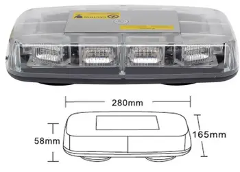 

Free shipping high bright roof magnet mount led beacon bar light led strobe beacon light led mini lightbar led beacon bar light