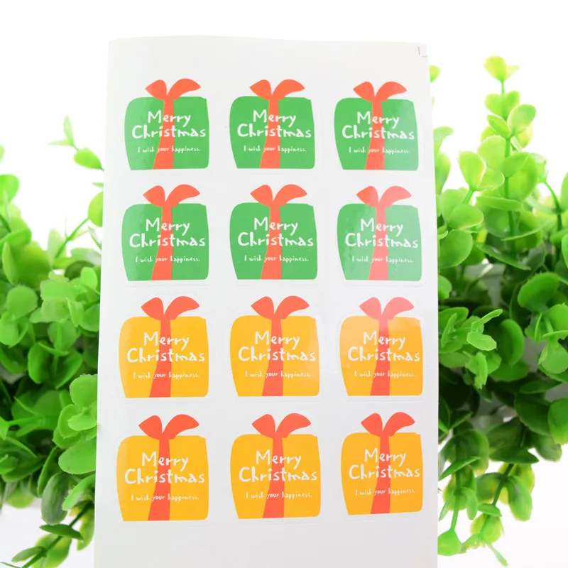 

MERRY CHRISTMAS Seal Stickers Handmade DIY Seal Sticker Gift Scrapbooking Envelopes packaging Label For Cake Box Wrapping Baking