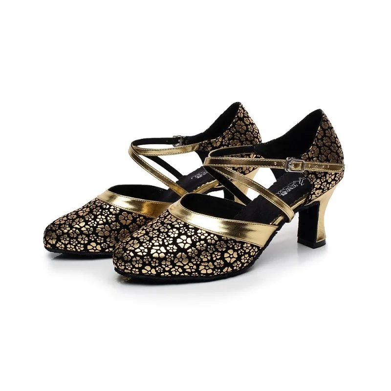 

Woman Ballroom Latin Dance Shoes Salsa Shoes Female Samba Tango Dance Shoes Soft Sole High Heels 5/6/7cm 1649