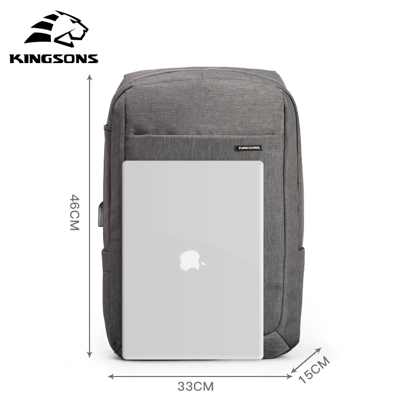Kingsons a prueba de golpes a prueba de aire de amortiguación bolsa Tablet portátil de Mochila de hombre y mujer noche impermeable Anti-robo de Mochila