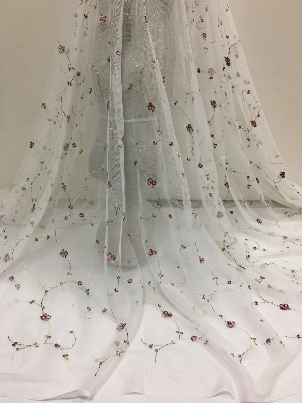 

5yards/lot African Lace Fabric Net 2018 French Tulle Lace Fabric Nigerian Lace Fabric For women clothes
