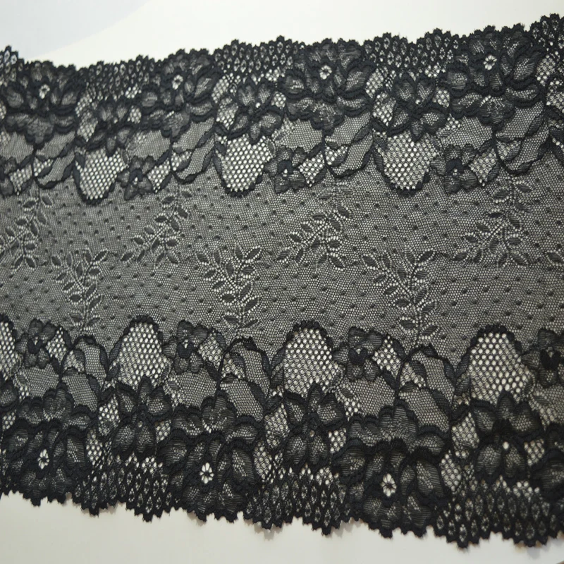 1 ярд 5 стиль черный цветочный Дамаск стрейч кружевная отделка эластичный кружевной свадебный пояс головной убор одежда пружинящая кружевная ткань Diy18070710