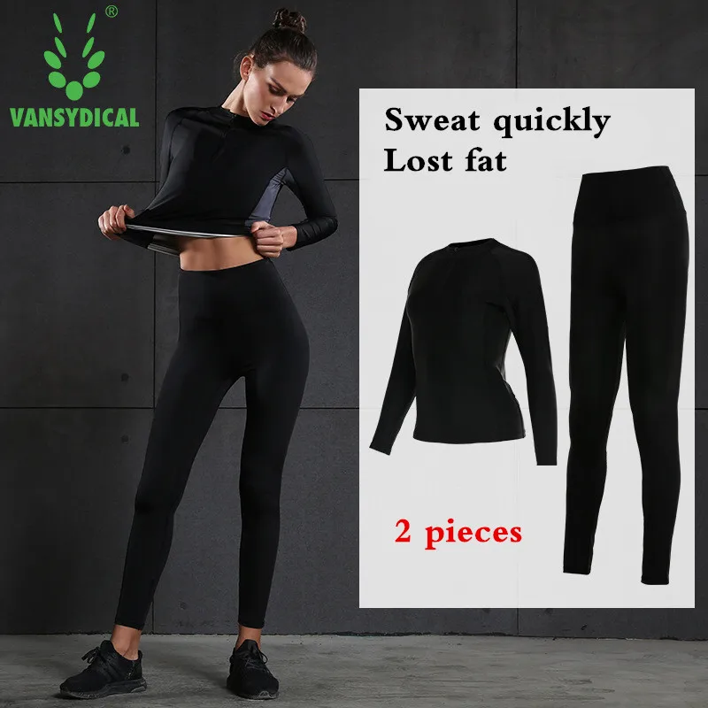 

Fitness Women Yoga Gym Running Sports Suit Lady Tight Clothing Breathable Quick Dry Sportswear Sets black Tracksuit Lose Fat