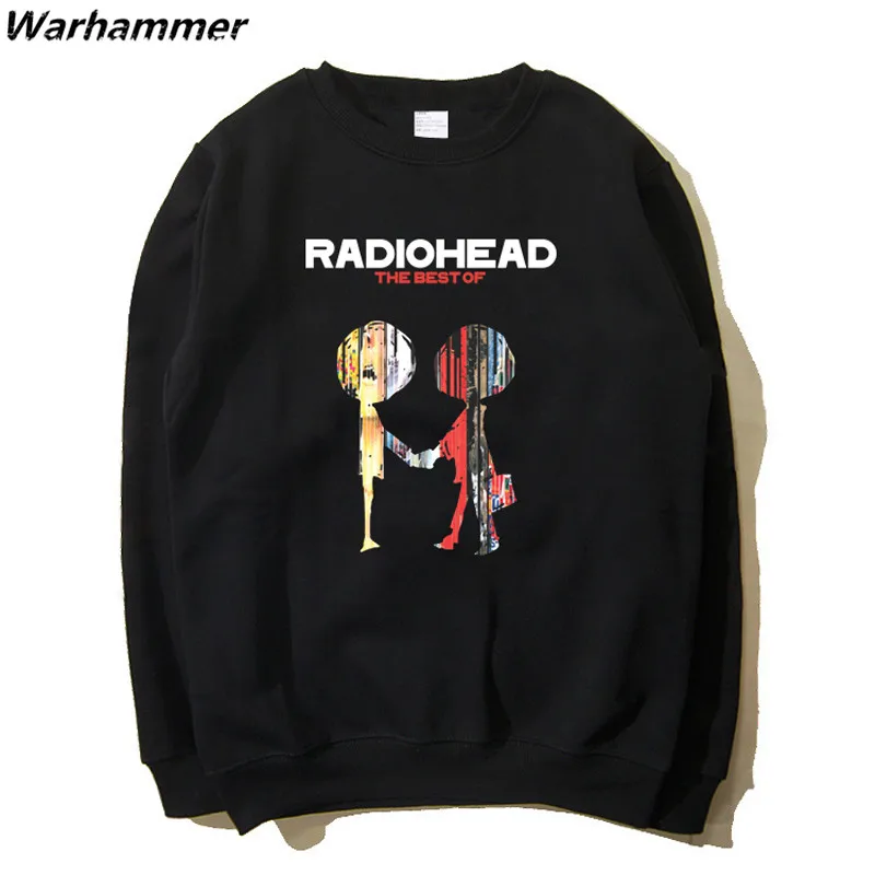 

Warhammer Winter New Arrival The Best Of Radiohead Hoodie Sweatshirt Mens Fashion Britpop Rock Hoodie Men Cotton Print Black XXL