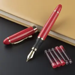 Jinhao X450 роскошный красный Бизнес Средний Перьевая ручка новый офис Бизнес школы перо + чернила словосочетание