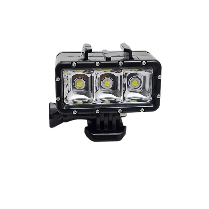 LED Flash Light 30m Waterproof Underwater Fill Lamp Diving Video Lights Mount For GoPro SJCAM SJ4000 H9 H9R xiaomi yi OR007 | Электроника
