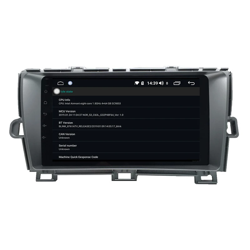 Prius RHD 2din автомобильный dvd gps Android 9,0 Восьмиядерный 4+ 64g Автомобильный Радио gps навигатор для TOYOTA Prius RHD