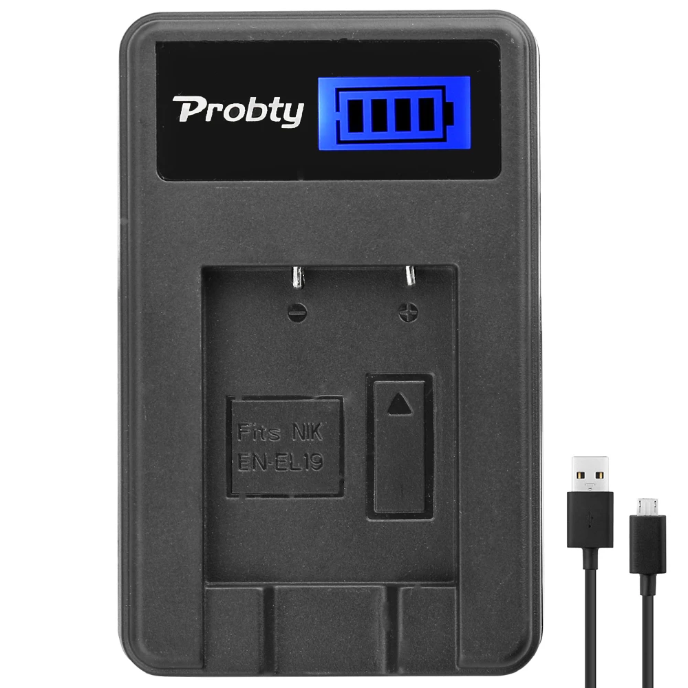 Probty EN EL19 ENEL19 LCD USB зарядное устройство для Nikon Coolpix S32 S33 S100 S3100 S3200 S3300 S3500 S3600 S3700 S4100