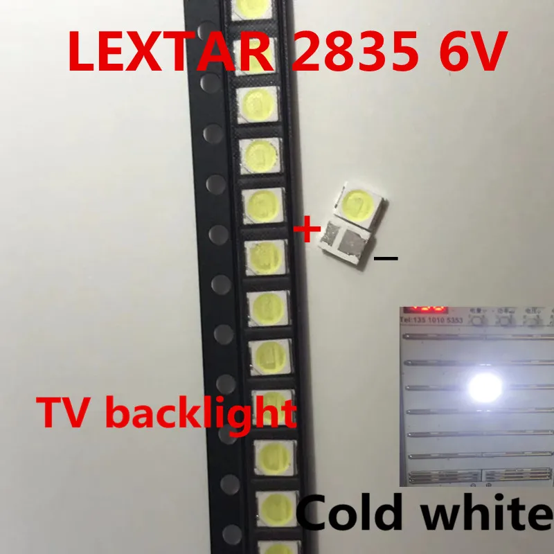 50 шт. LEXTAR 2835 3528 1210 6 в 2 Вт SMD светодиодный для ремонта ТВ ПОДСВЕТКА холодный белый ЖК-подсветка светодиодный