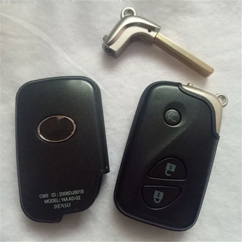 Чехол для ключей DAKATU, без ключа, 3/4 кнопок, смарт-карта, оболочка, чехол для Lexus ES350 LS460 GS350 IS RX SC с аварийным ключом