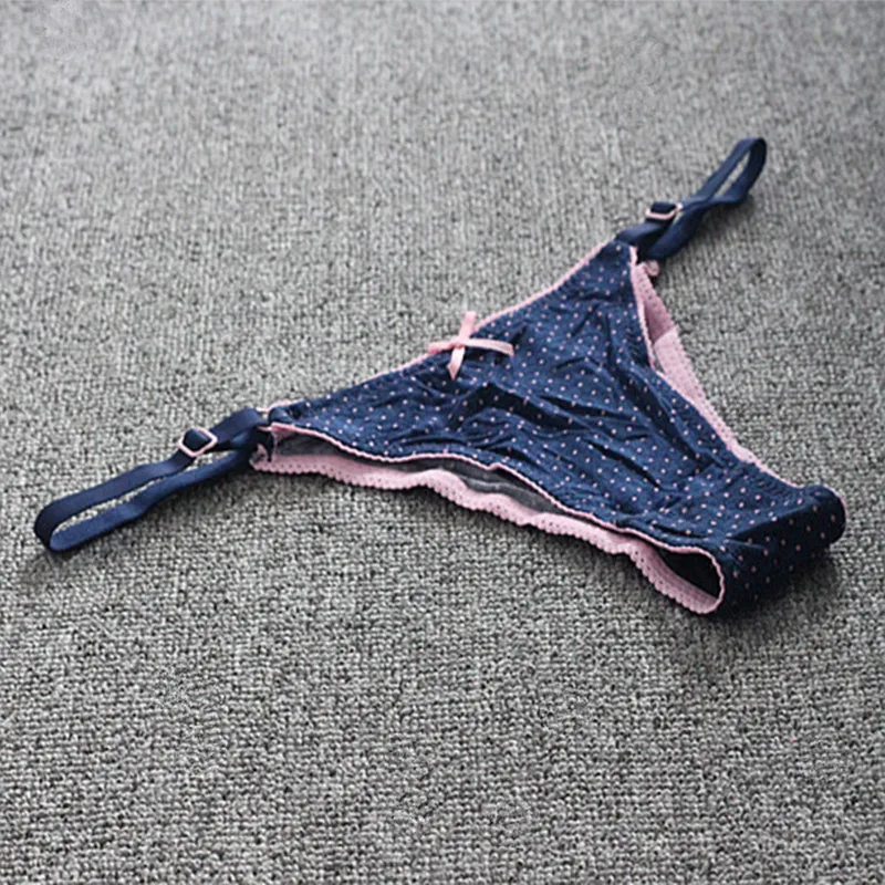Sexy little openwork briefs lovely Dot Adjustable underwear Panties