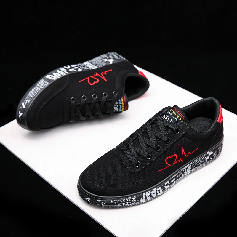 Ceny ERNESTNM 2019 moda damska buty wulkanizowane trampki damskie sznurowane obuwie oddychające płócienne buty dla zakochanych Graffiti Flat