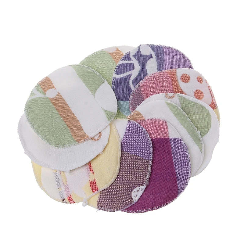 

10pcs/set Soft Absorbent Nursing Pads Washable Reusable Cotton Pads Breast Pads #0712