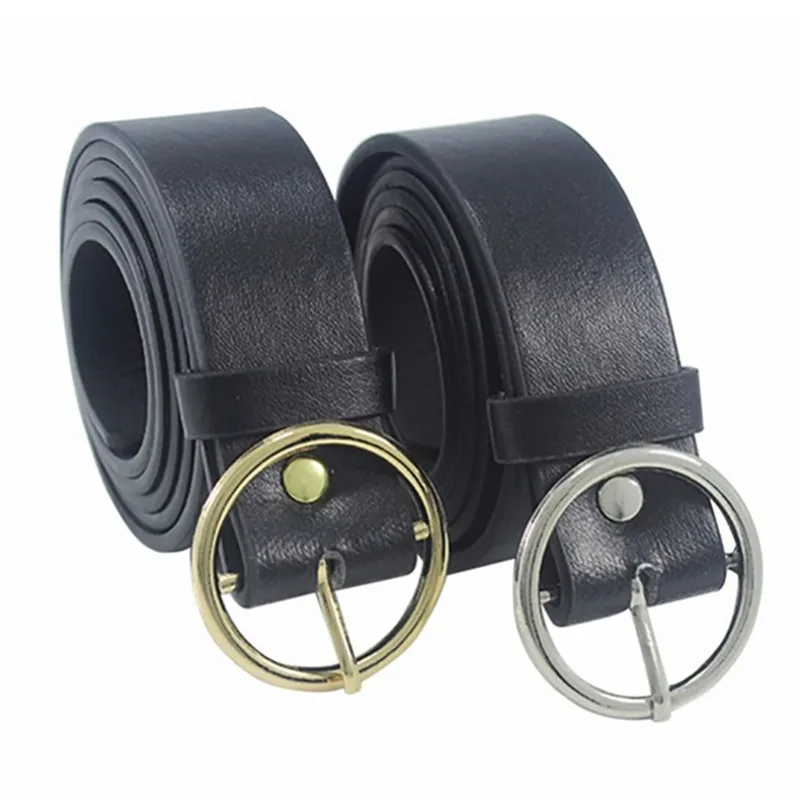 

Fashion Brand Punk O Ring Belt Unisex Round Metal Circle Belts For Women