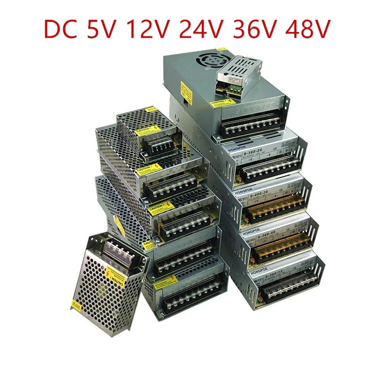 Transformateur 220V Vers 5V/12V/24V/36V - Alimentation DC 1A à 20A - Pour LED, Caméras, Circuits