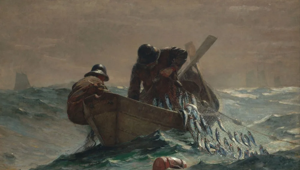 TOP art-Winslow Гомер морской пейзаж сельдь рыбалка масляная живопись-хорошая печать