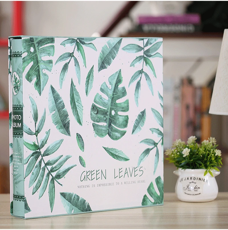 

Green Leaves Pattern Photo Album For 1200Sheets 5/6/7/8 inches Graduation Photos Creative Wedding Yearbook Kids Birthday Gift