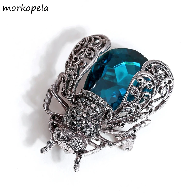 

Morkopela Crystal Insect Brooch Beetles Brooches Pin Fashion Brooch For Women Pins Scarf Clip Jewelry Broach Bouquet
