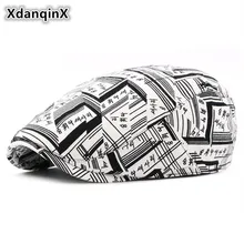 XdanqinX, регулируемый размер, британский стиль, модные хлопковые береты для мужчин и женщин, весна-лето, персональный хип-хоп козырек, шапка, женские шапки