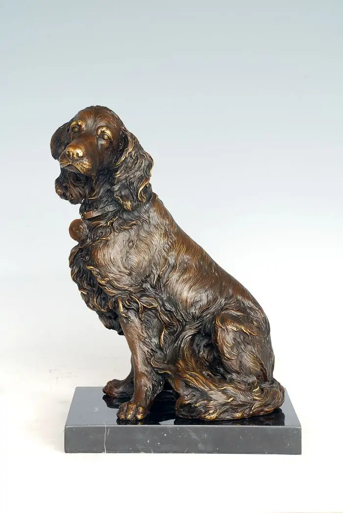 ATLIE BRONZES ARTS CRAFTS COPPER Christmas Gifts pet dog Sculpture