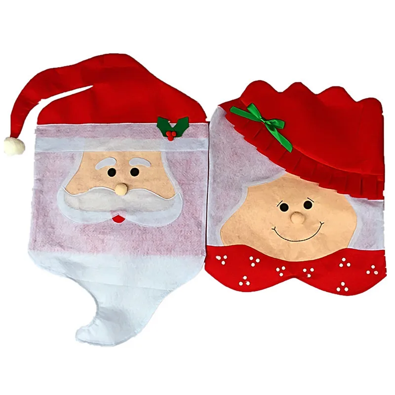 Mr Mrs Santa Claus Christmas Kitchen Chair Covers Merry