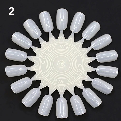 

10Pcs False Nail Art Tips Display Designs Transpar Palette Practice Sample Round Wheel Acrylic Polish Display Drop Shipping